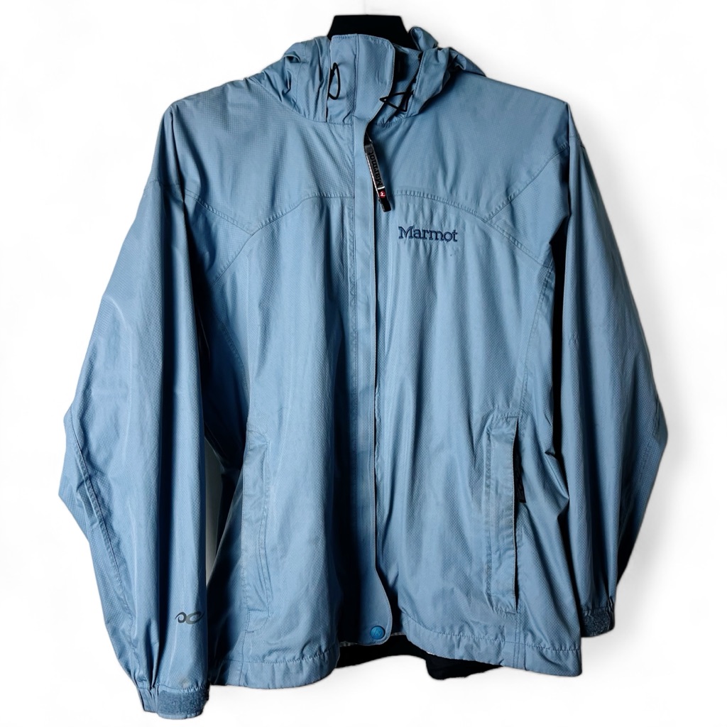 Marmot - Women’s Hooded Windbreaker Rain Jacket Blue - Sz. Xl